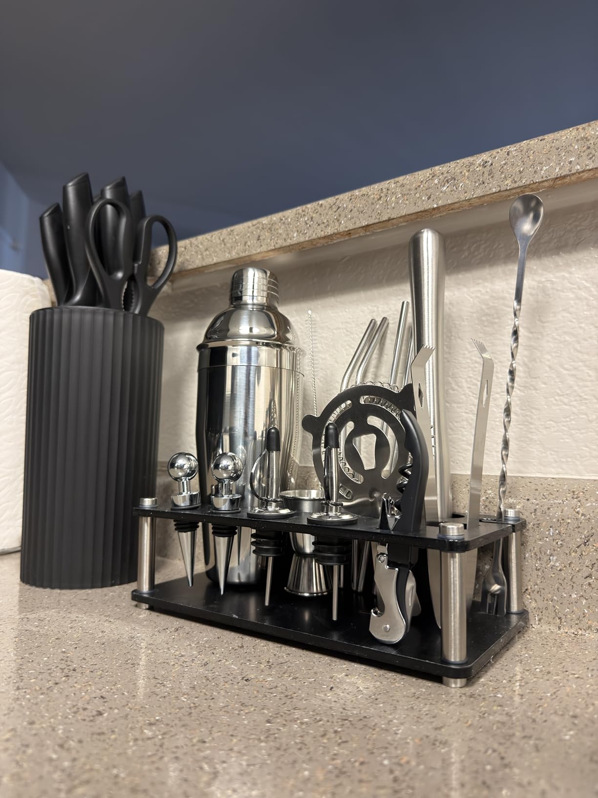 Eight Piece Matte Black Knife Set